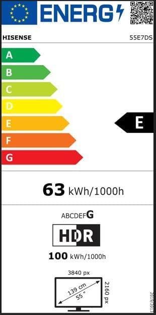 Hisense 55E7DS 55″ 4K QLED Smart-tv met Dolby Vision IQ, Game Mode Plus & AI Picture – 2026