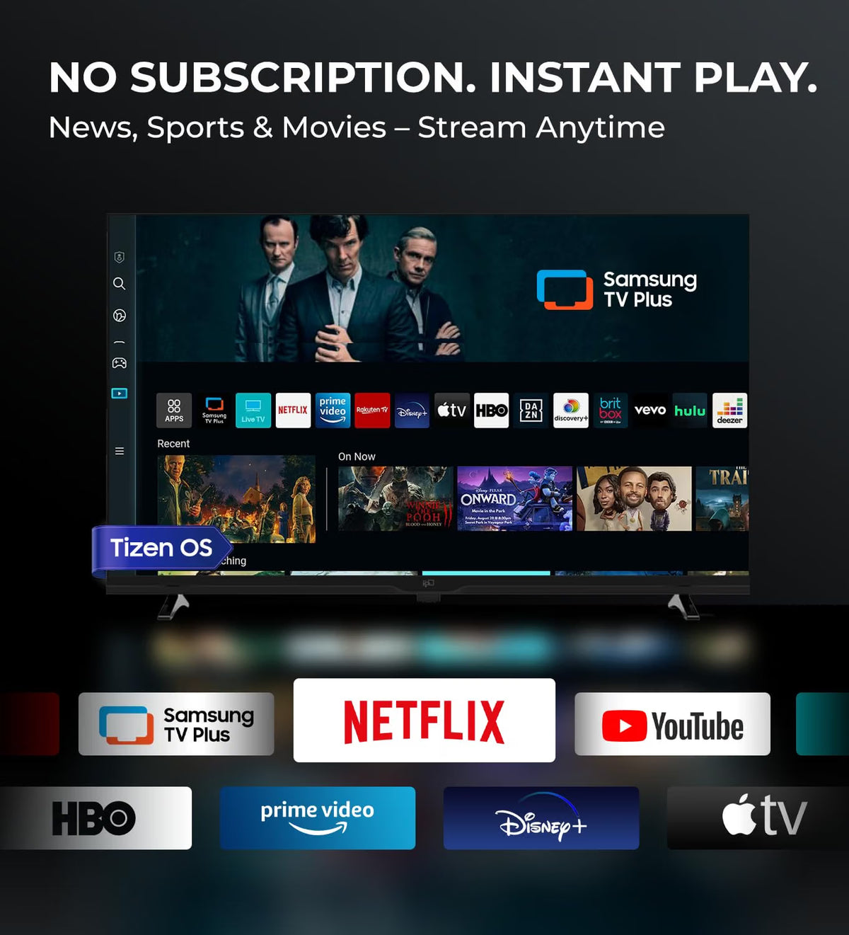 FPD 32″ HD Smart-tv met Tizen OS, HDR10, Dolby Audio & Chromecast