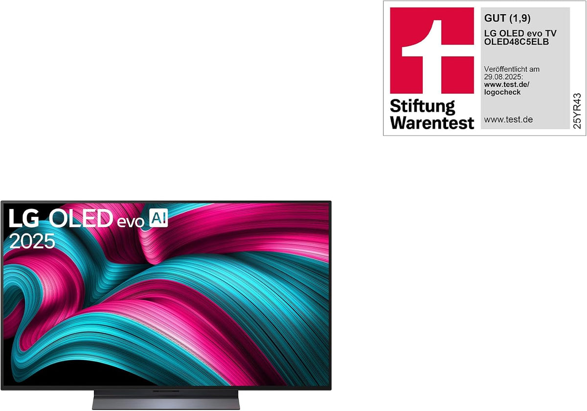 LG OLED48C5ELB 48″ 4K OLED evo AI-tv met webOS 25, Dolby Vision & 144Hz VRR – 2025