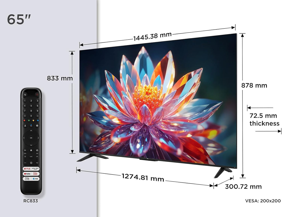 TCL 65T6C 65″ 4K QLED Fire TV met HDR10+, Dolby Vision & Dolby Atmos
